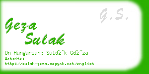 geza sulak business card